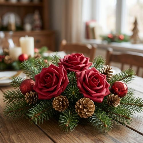 Foam Rose Ø7.5cm Red 18 pcs | Floristik24.ie