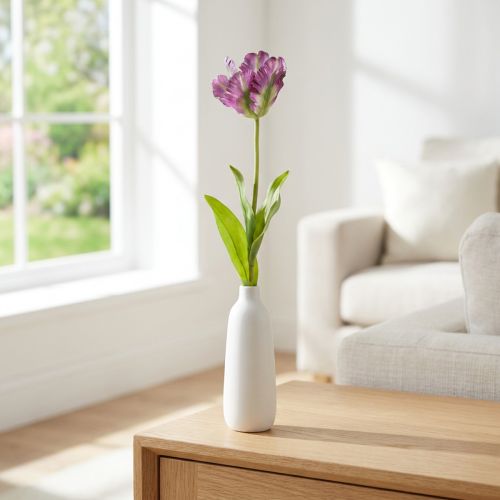 Artificial flower parrot tulip artificial decorative tulip purple 63cm | Floristik24.ie