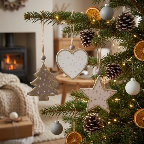 Christmas ornaments, stars,