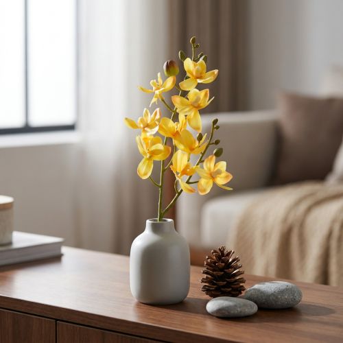 Small Orchid Phalaenopsis artificial yellow 30cm | Floristik24.ie