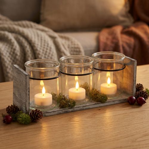 Rustic glass container set in