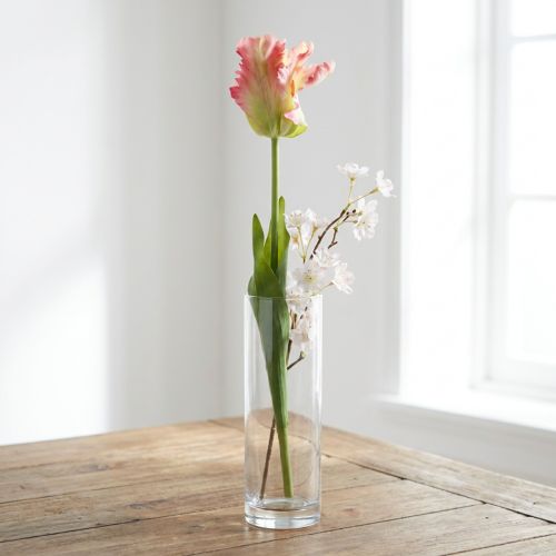 Product Artificial flower, parrot tulip pink, spring flower 63cm