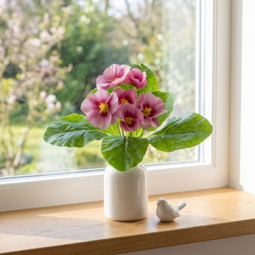 Primroses Artificial Flowers Cowslips Pink H25cm | Floristik24.ie