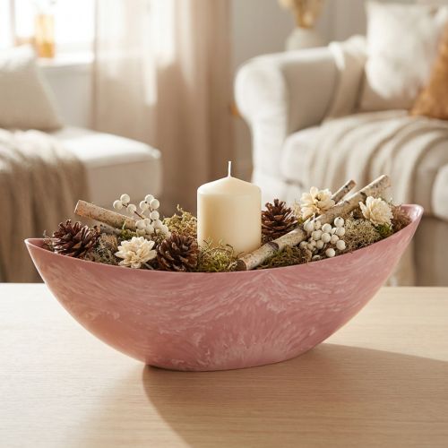 Decorative bowl plant bowl pink 39cm x 12cm H13cm | Floristik24.ie