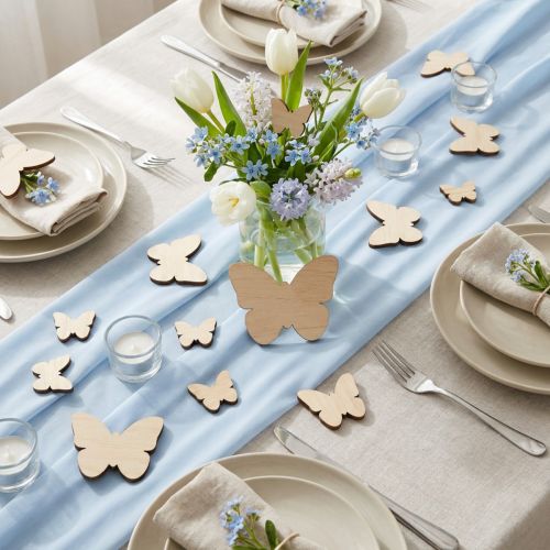 Scattered decoration butterflies Wooden decoration butterflies 2.5-6.5cm 29 pieces | Floristik24.ie