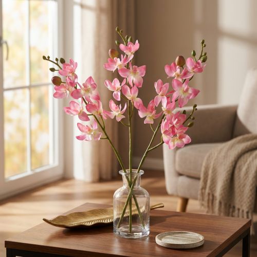 Small Orchid Phalaenopsis Artificial Flower Pink 30cm | Floristik24.ie