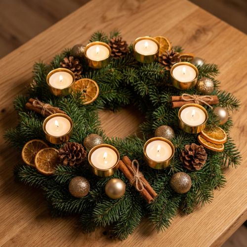 Tealight holder for sticking metal gold H9cm 8 pcs | Floristik24.ie