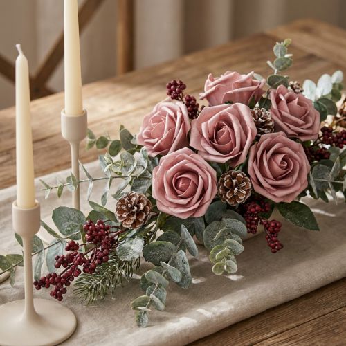 Foam Rose Ø10cm Old Pink 8 pcs | Floristik24.ie