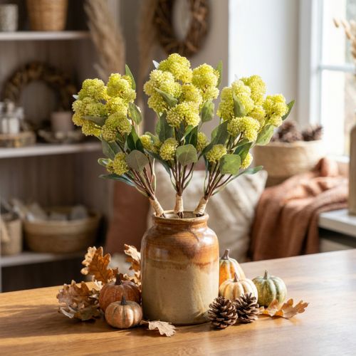 Fat Hen Green Sedum Stonecrop Artificial Flowers 41cm 3pcs | Floristik24.ie