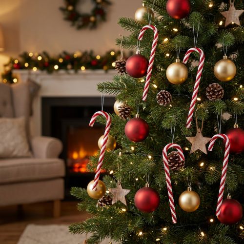 Christmas tree decoration candy cane 18cm 12pcs | Floristik24.ie