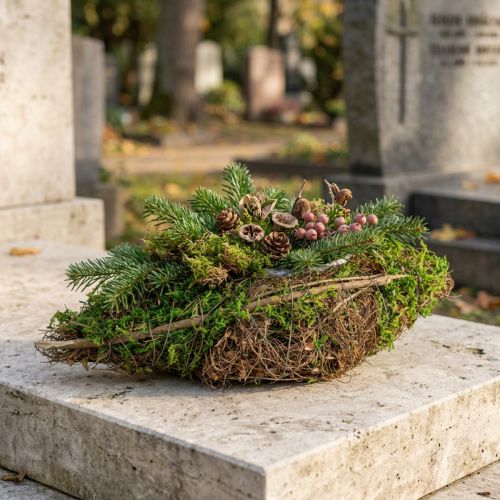 Planting boat vines and moss planting bowl 31×17×6cm | Floristik24.ie