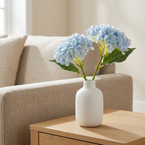 Product Artificial hydrangea flowers, lifelike design, for living room decoration, 34cm, 3 pieces