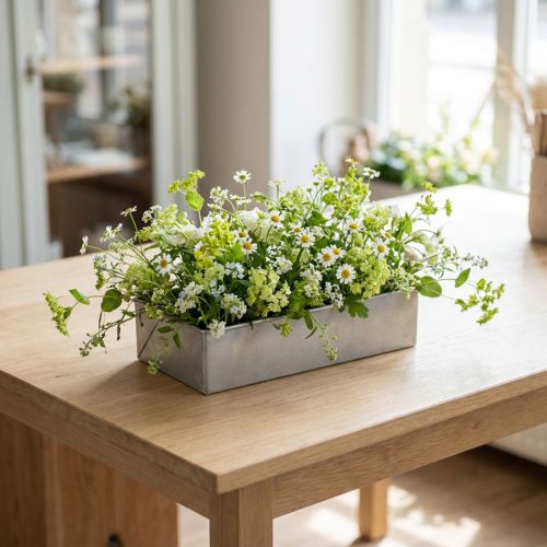Bowl square gray 20cm x 10.5cm H5cm | Floristik24.ie