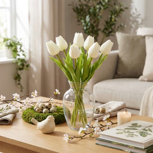 Artificial Tulip, Realistic Decoration, Durable Artificial Flower for Home, 21cm, 6 Pieces | Floristik24.ie