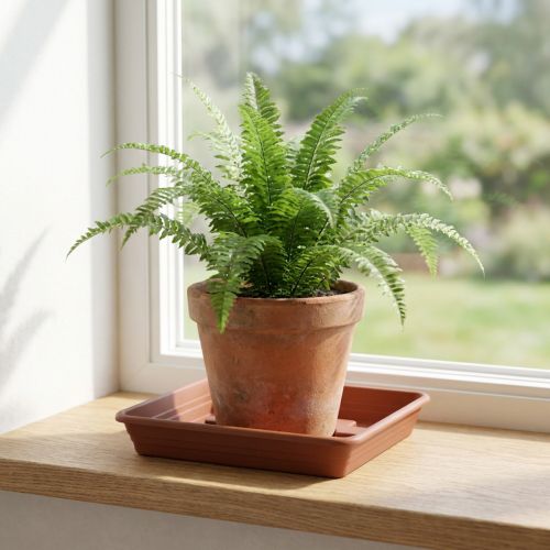 Coaster Lara square 25cm x 25cm terracotta 1 pc | Floristik24.ie