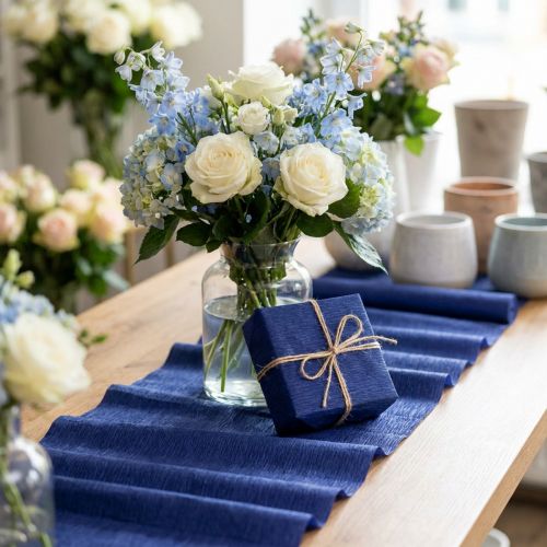 Florist crepe paper dark blue 50x250cm | Floristik24.ie
