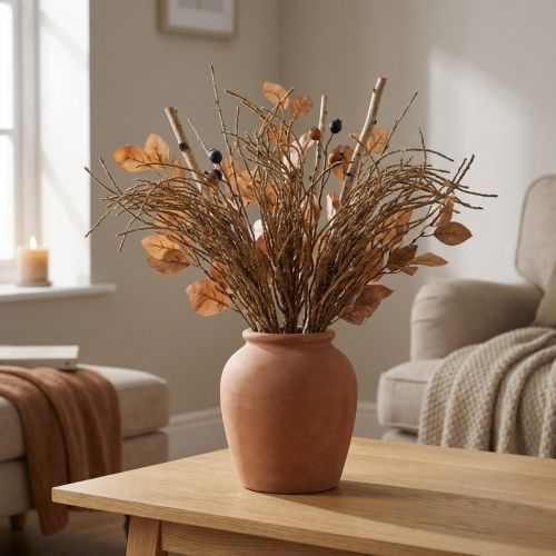 Grass bush brown artificial dry decoration autumn decoration 48cm | Floristik24.ie