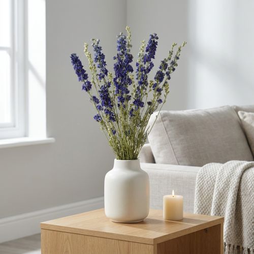 Dried delphinium, dry floristry, delphinium blue L64cm 25g | Floristik24.ie