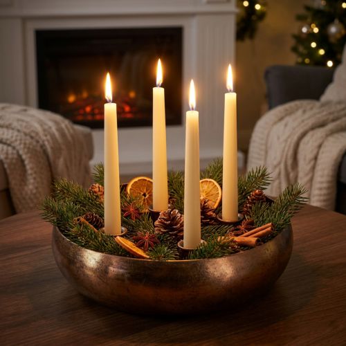 Candle holder bowl for 4