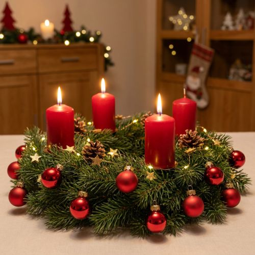 Product Mini Christmas ball red matte and shiny Ø2.5cm 22 pcs