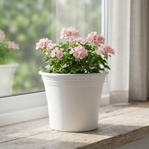 Plastic pot “Irys” white Ø25cm H21cm 1 pc | Floristik24.ie