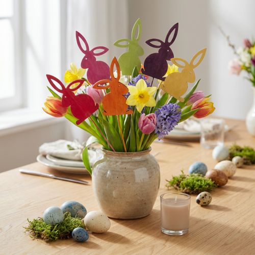 Easter bunny wooden flower plugs Easter bunnies 30,5cm 18 pcs | Floristik24.ie