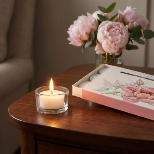 Scented Candles Tealights Peony Blush Ø3.5cm 12 pcs | Floristik24.ie