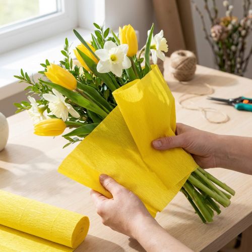 Florist Crepe Paper Yellow