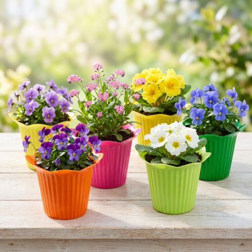 Plastic Pot Flower Ø6.5cm 25 pcs | Floristik24.ie