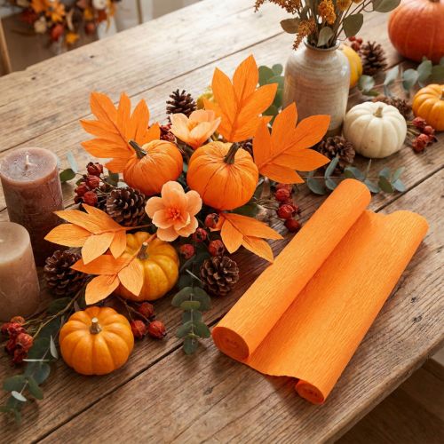 Florist crepe paper light orange 50x250cm | Floristik24.ie