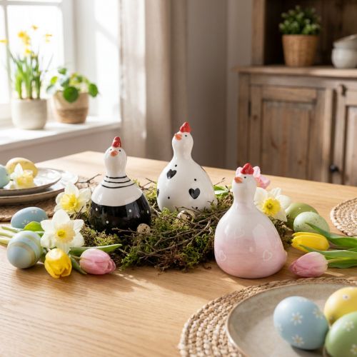 Decorative chickens Easter decoration figures chicks 9.5cm 3 pieces | Floristik24.ie