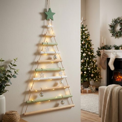 Hanging decoration Christmas Christmas tree star wood H59cm | Floristik24.ie