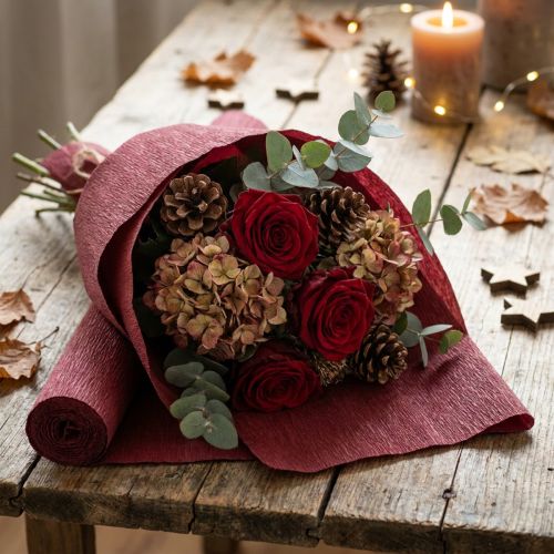 Florist crepe paper Bordeaux