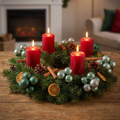 Christmas balls on wire made of glass green grey Ø40mm 32 pcs | Floristik24.ie