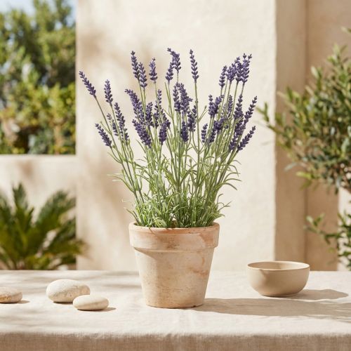 Lavender bush artificial purple 51cm | Floristik24.ie