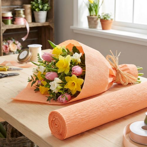 Florist crepe paper salmon