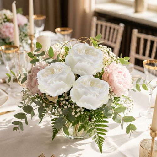 Rose Blossom White 17cm 4 pcs | Floristik24.ie