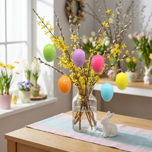Easter eggs for hanging colorful 6cm 12 pcs | Floristik24.ie
