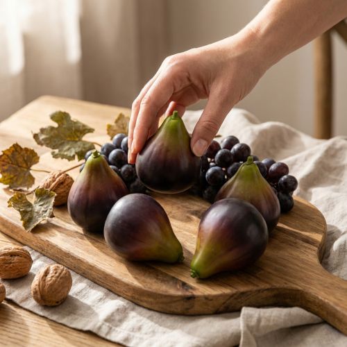 VIANA Decorative Fig 8cm 6-Piece Set - Artificial Fruit for Table Decoration & Party | Floristik24.ie