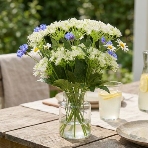 Dill blooming, artificial herbs, decorative plant green, white 49cm 9pcs | Floristik24.ie