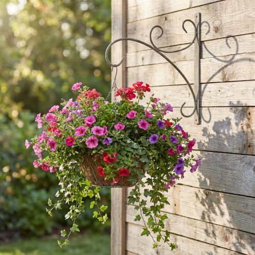 Wall hook, metal plant holder, hanging basket holder H30cm D28.5cm | Floristik24.ie