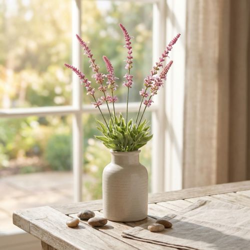 Artificial flowers, lavender decoration, bunch of lavender purple 45cm 3 pcs | Floristik24.ie