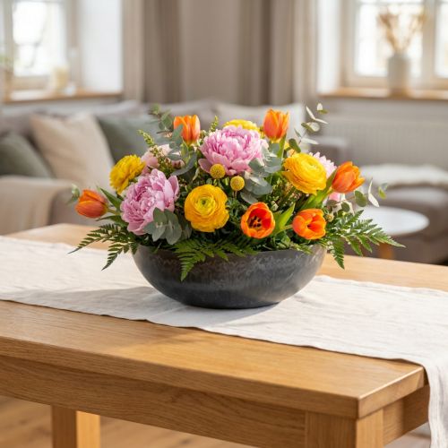 Decorative bowl round plastic arrangement base Ø29.5cm | Floristik24.ie