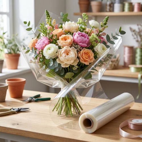 Flower decoration foil Flower foil 75cm x 200m | Floristik24.ie