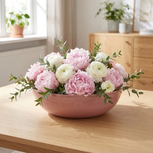 Decorative Bowl Old Pink Ø30cm H9cm | Floristik24.ie