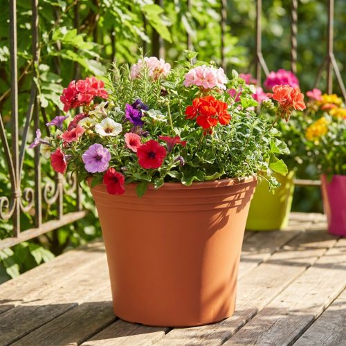 Pot “Irys” plastic terracotta Ø33cm H27,5cm 1 pc | Floristik24.ie