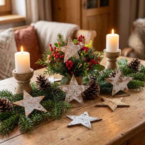 Coconut Star White Washed 10cm 20 pcs | Floristik24.ie