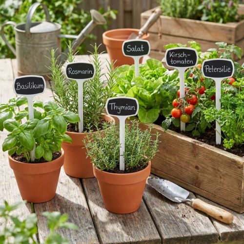 Plant Labels 29cm Black slanted 10 pcs | Floristik24.ie
