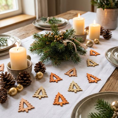 Scatter decoration Christmas tree orange 4 cm 72 pcs | Floristik24.ie