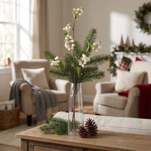 Firecracker Bush Snowberry Artificial L74cm | Floristik24.ie